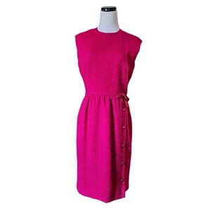 50s - 60s pink sleeveless dress . fits S - M